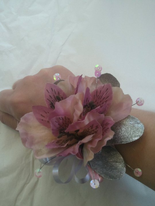 Eileen Jenkins Silk Alstromeiria wristcorsage